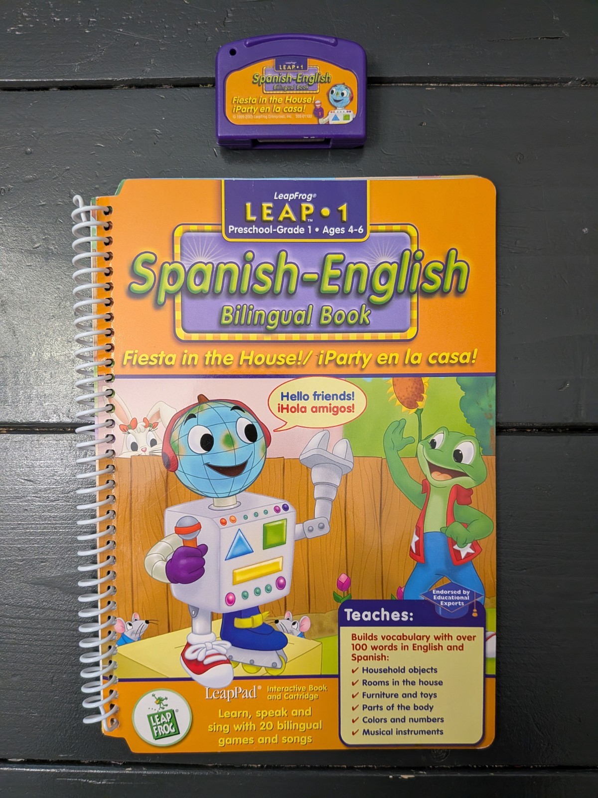 LeapFrog LeapPad 1st Grade Bilingual English Spanish FIESTA IN THE HOUSE