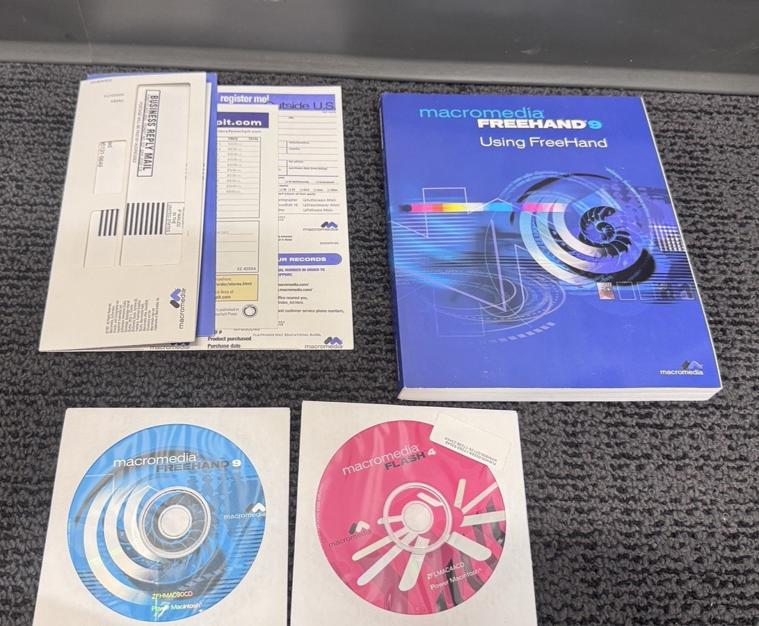Macromedia Flash 4 and Freehand Studio 9 for Macintosh – Educational Edition