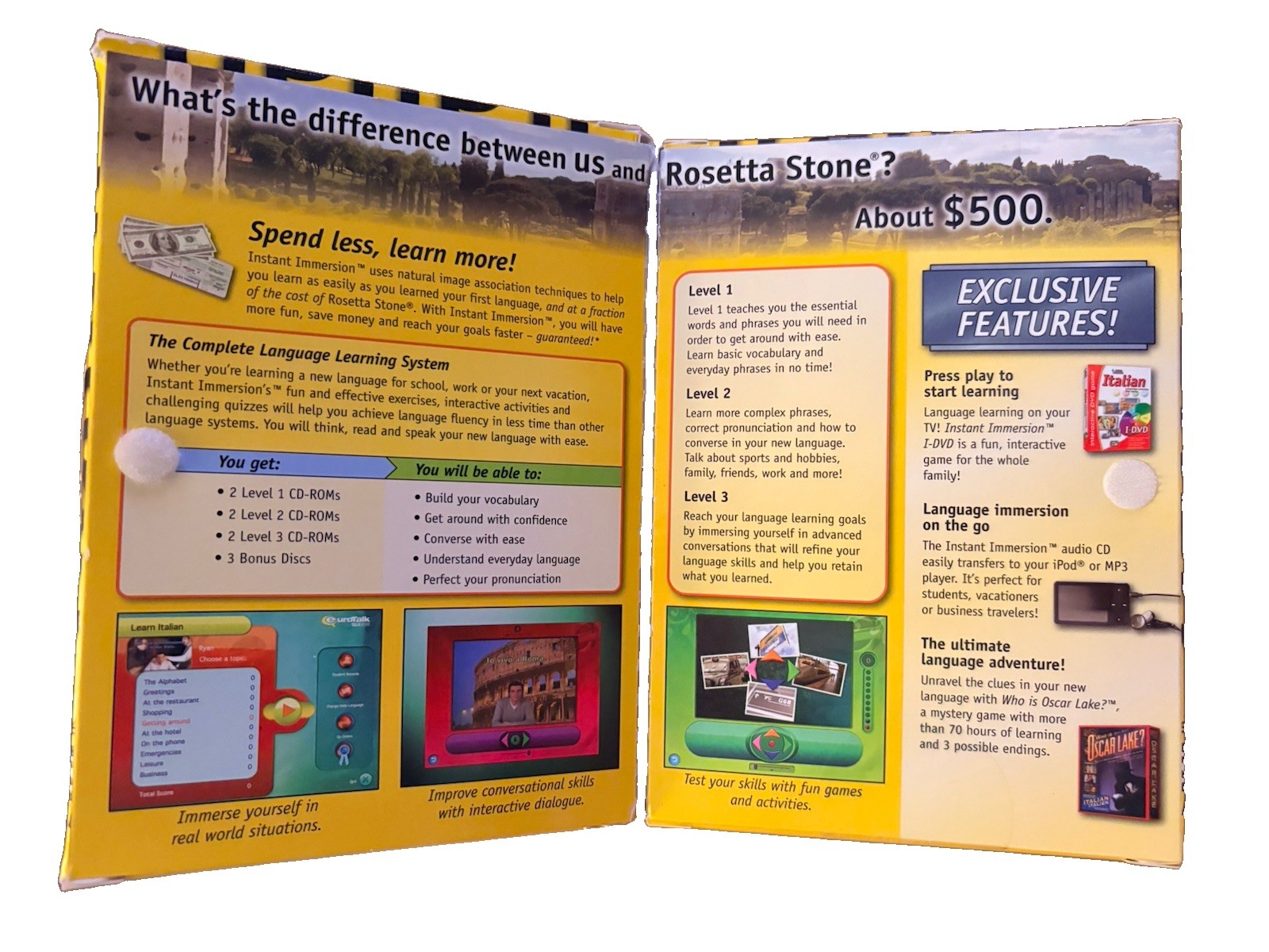 Topics Entertainment Instant Immersion Italian Levels 1, 2 & 3 9 CD Set PC & MAC