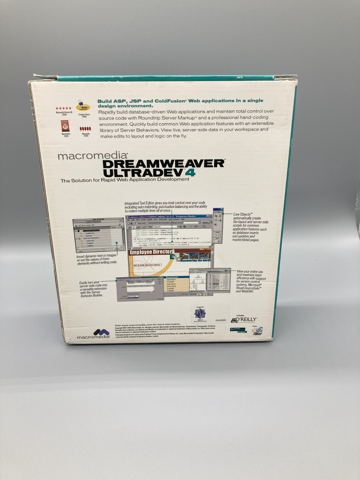 Macromedia Dreamweaver UltraDev 4 Upgrade for Mac- Retail box