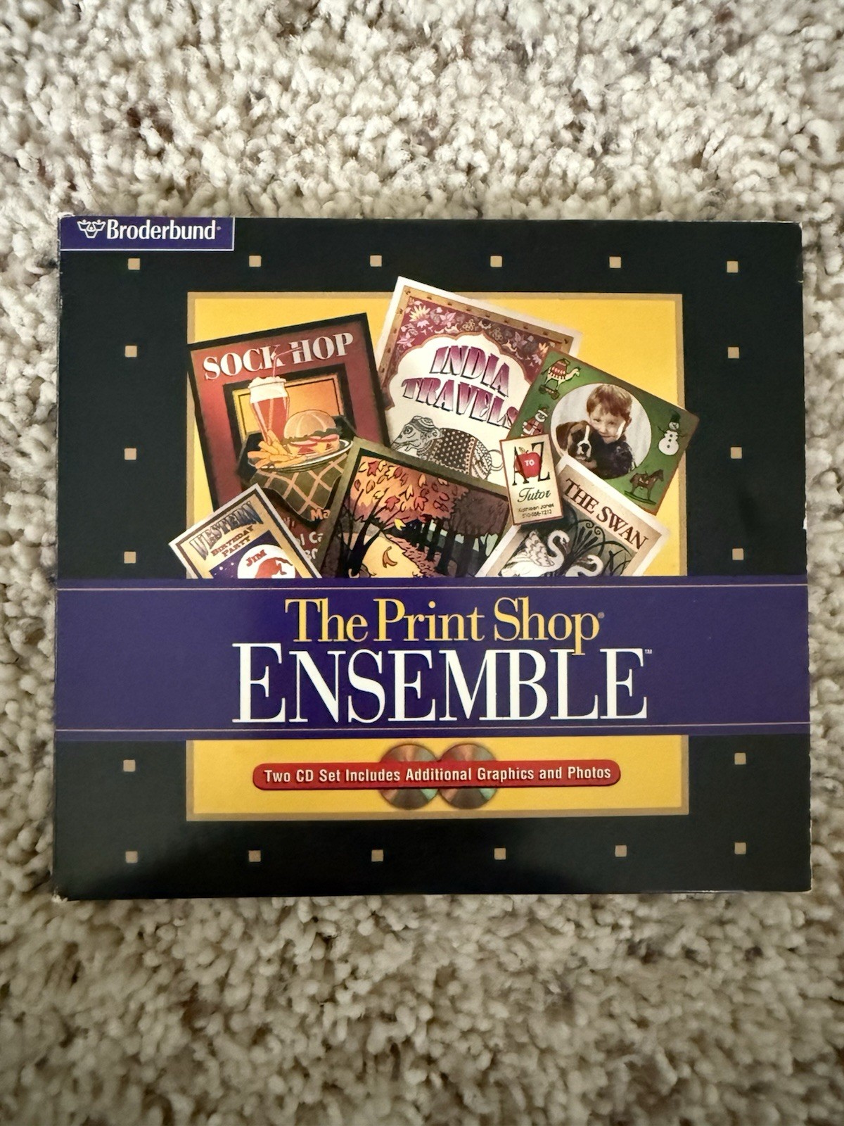 Broderbund The Print Shop Ensemble III 3CDs- For Mactintosh
