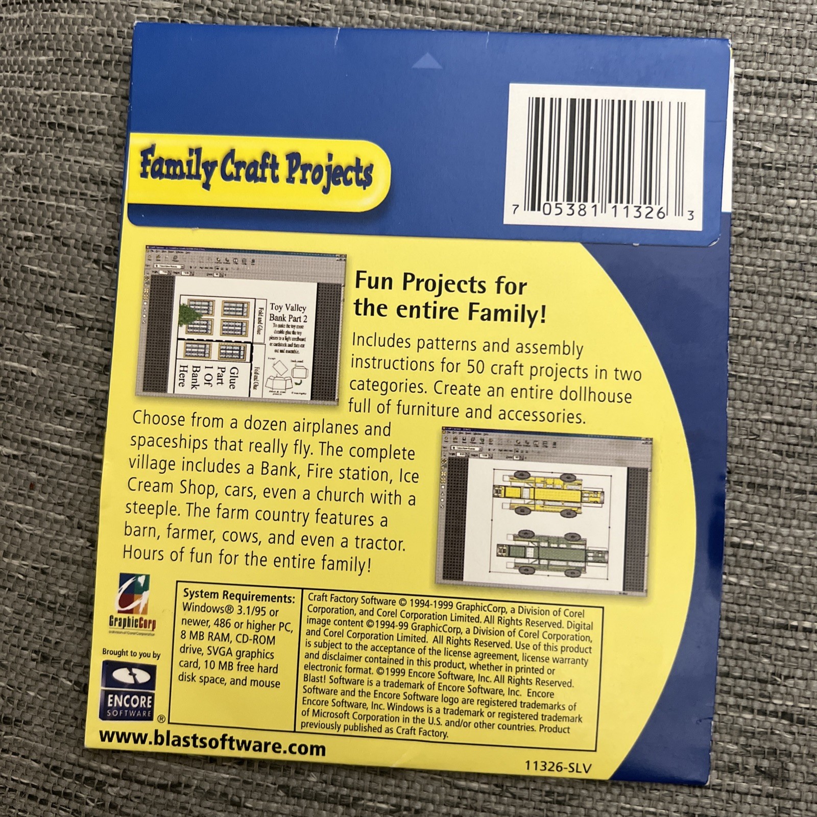 Family Craft projects Blast Software CD-ROM Sealed