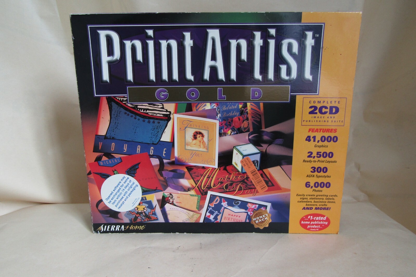 Print Artist Gold Vintage Computer Software Sierra Home Windows 95 Mac Scrapbook