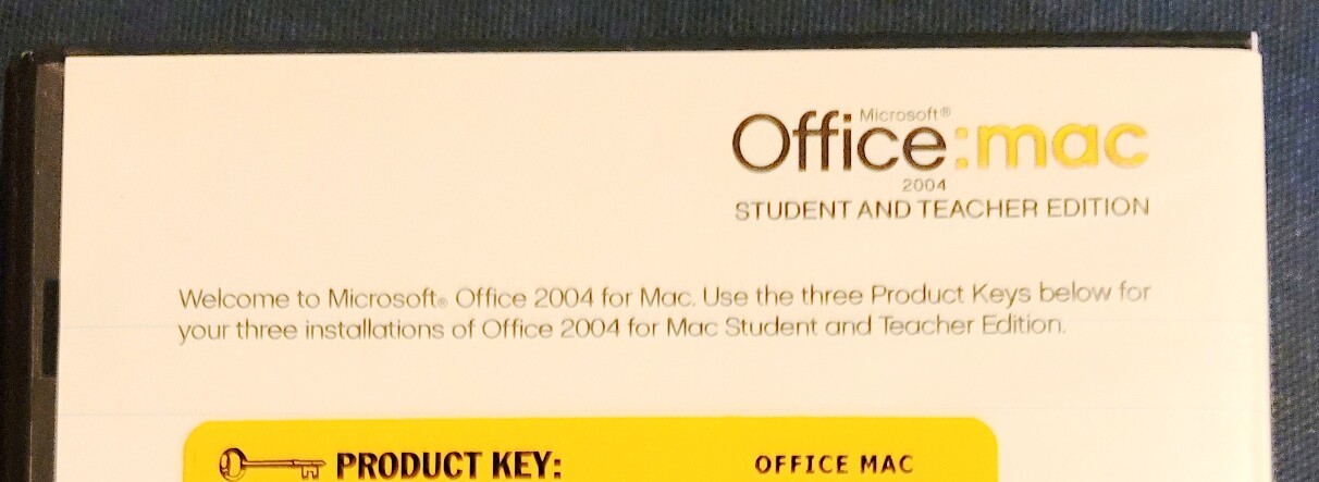 Office:Mac 2004 Student Teacher Edition Microsoft Office