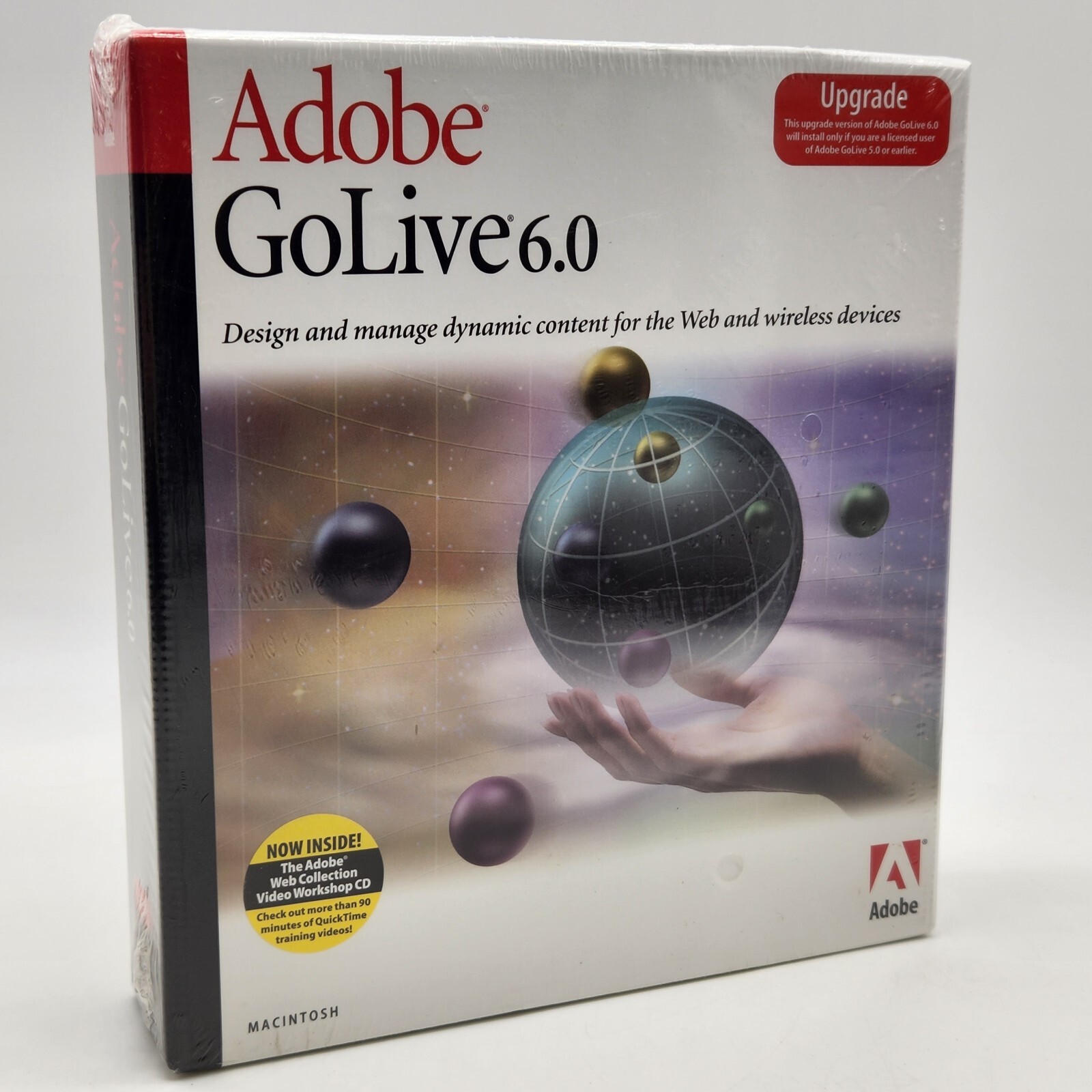 Adobe GoLive6.0 Upgrade Macintosh Mac Big Box Vintage Software Sealed