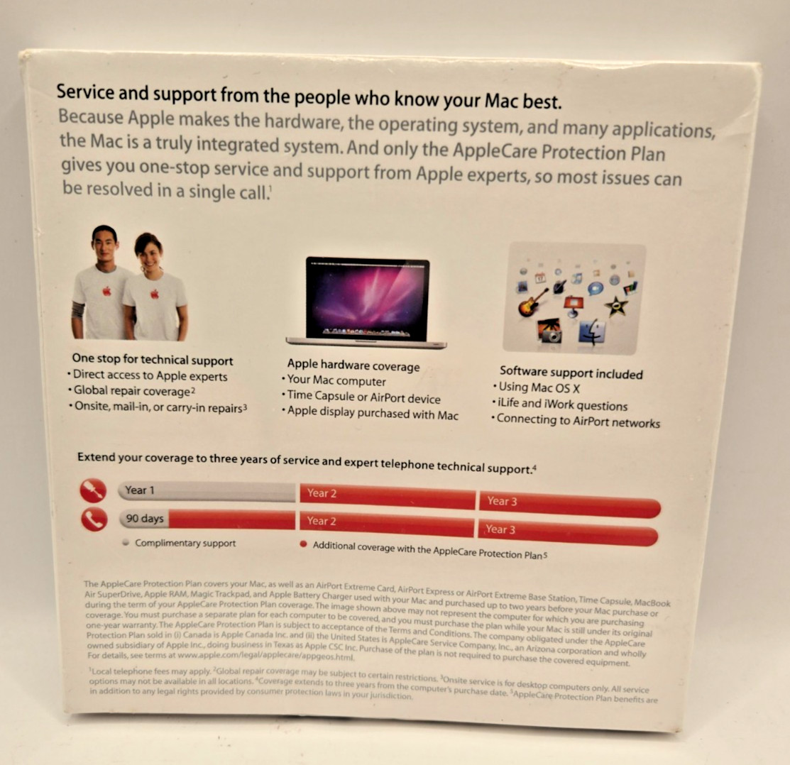 New AppleCare Protection Plan – Auto Enroll 607-8192-B – Sealed