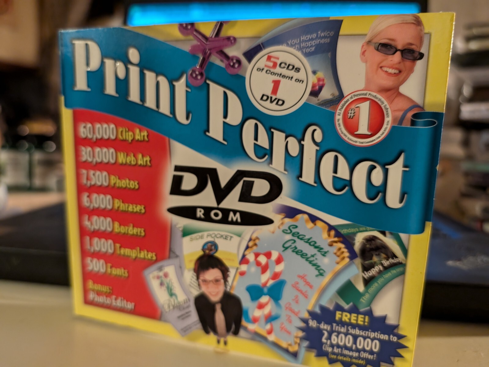 Cosmi Print Perfect 60K Clip Art – 7500 Photos – 1000 Templates- 500 Fonts – Dvd