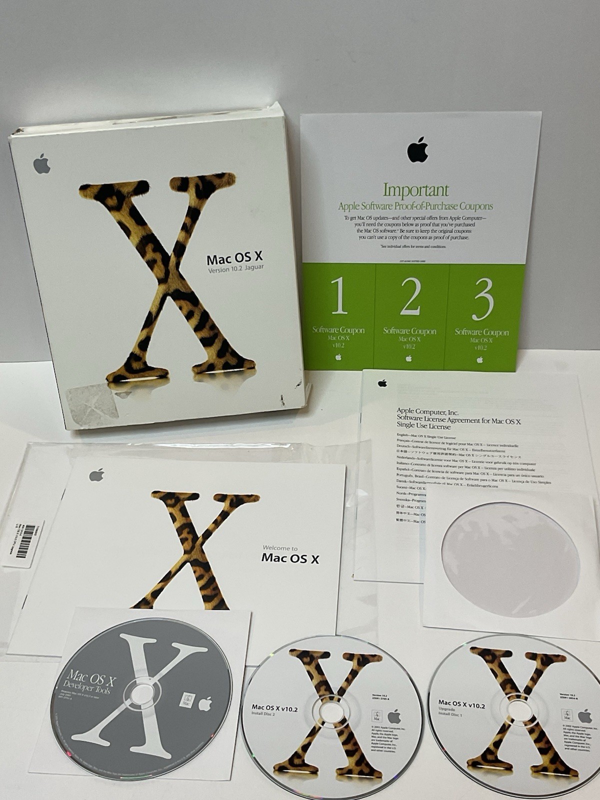 Apple Mac OS X Jaguar 10.2 (Retail) Full Version for Mac M8712LL/A OEM