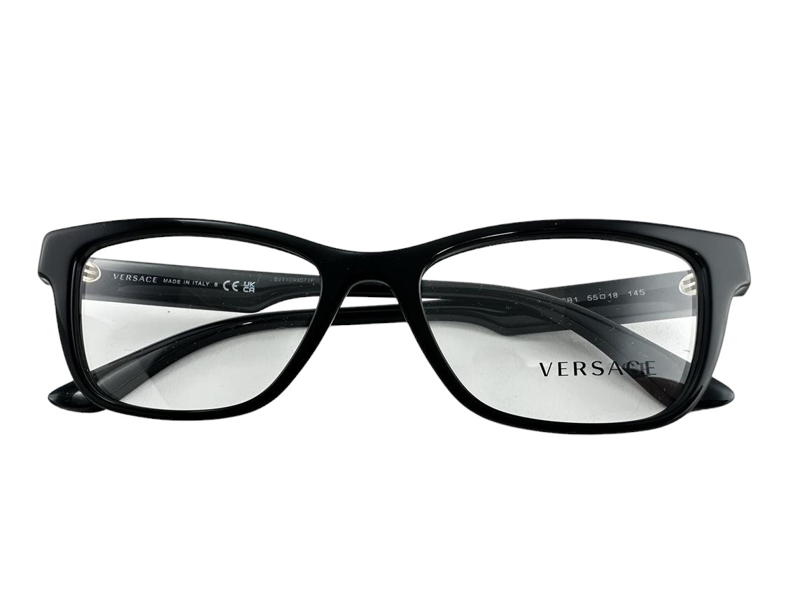 Versace NEW Black Pillow Womens Fashion Frames 55-18-145 Eyeglasses VE3316