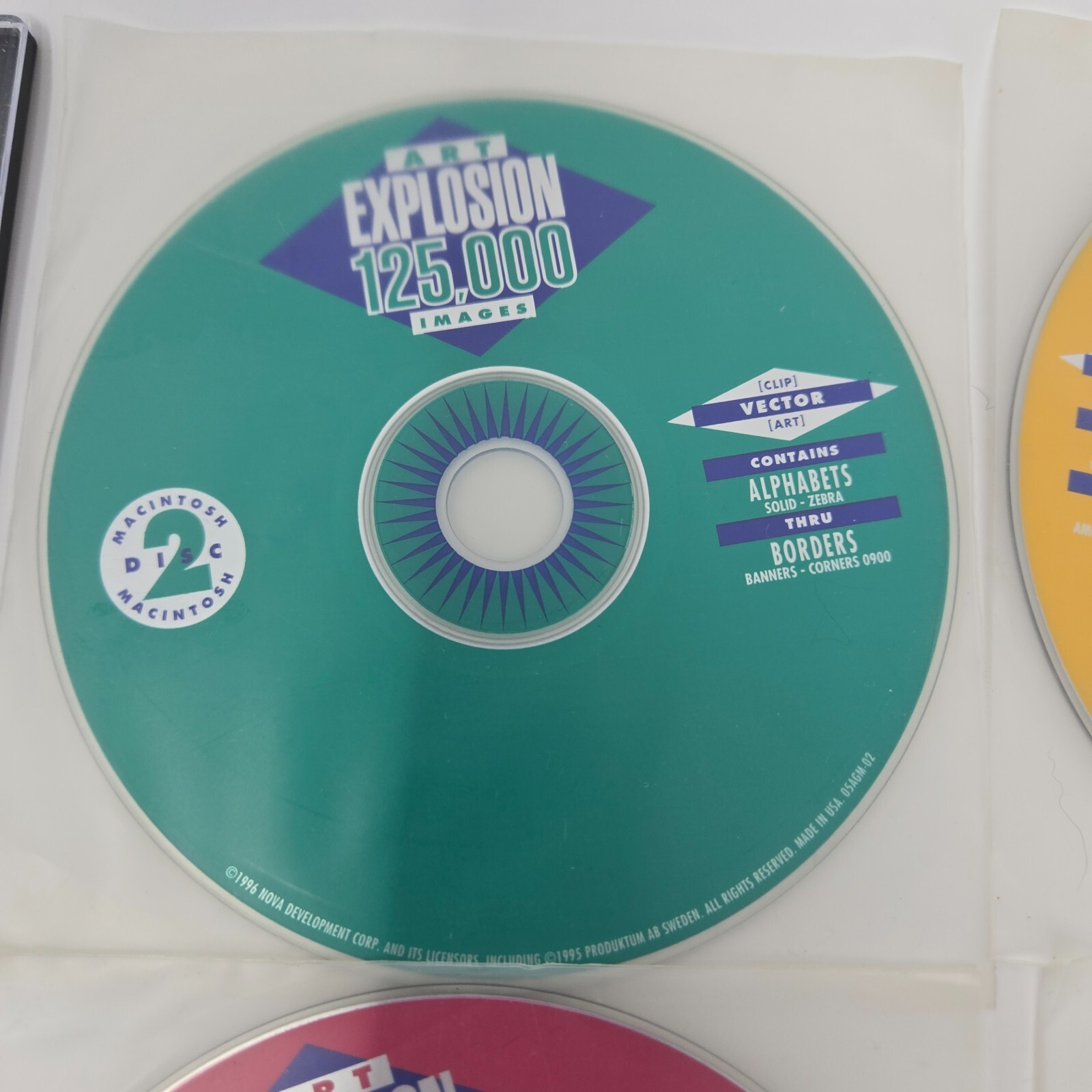Vintage Macintosh Art Explosion 750,000 Design Software 13 CD-ROM Set 1996 Unuse