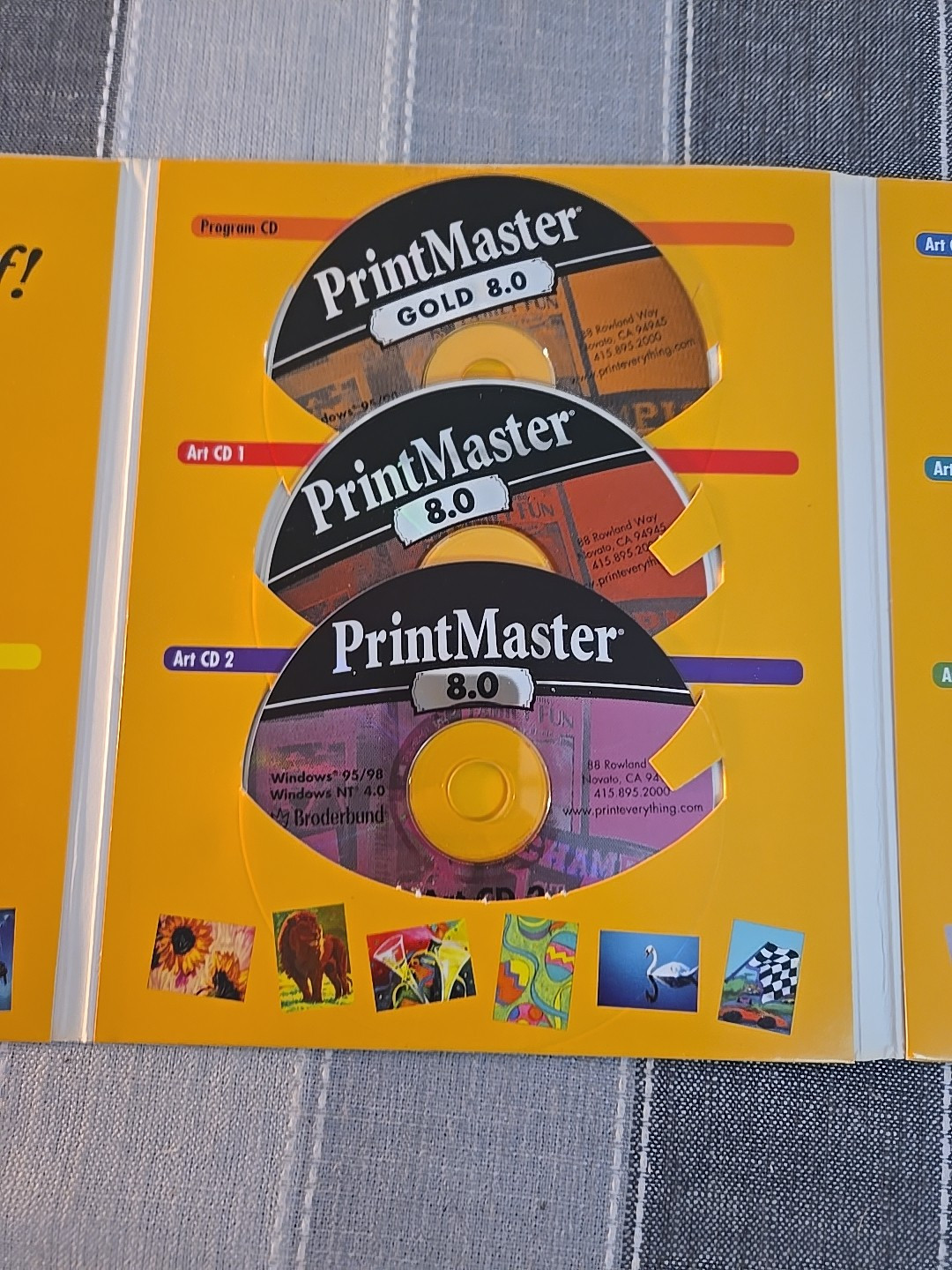 Vintage PrintMaster Gold 8.0 PC CD-ROM Windows 7 CD