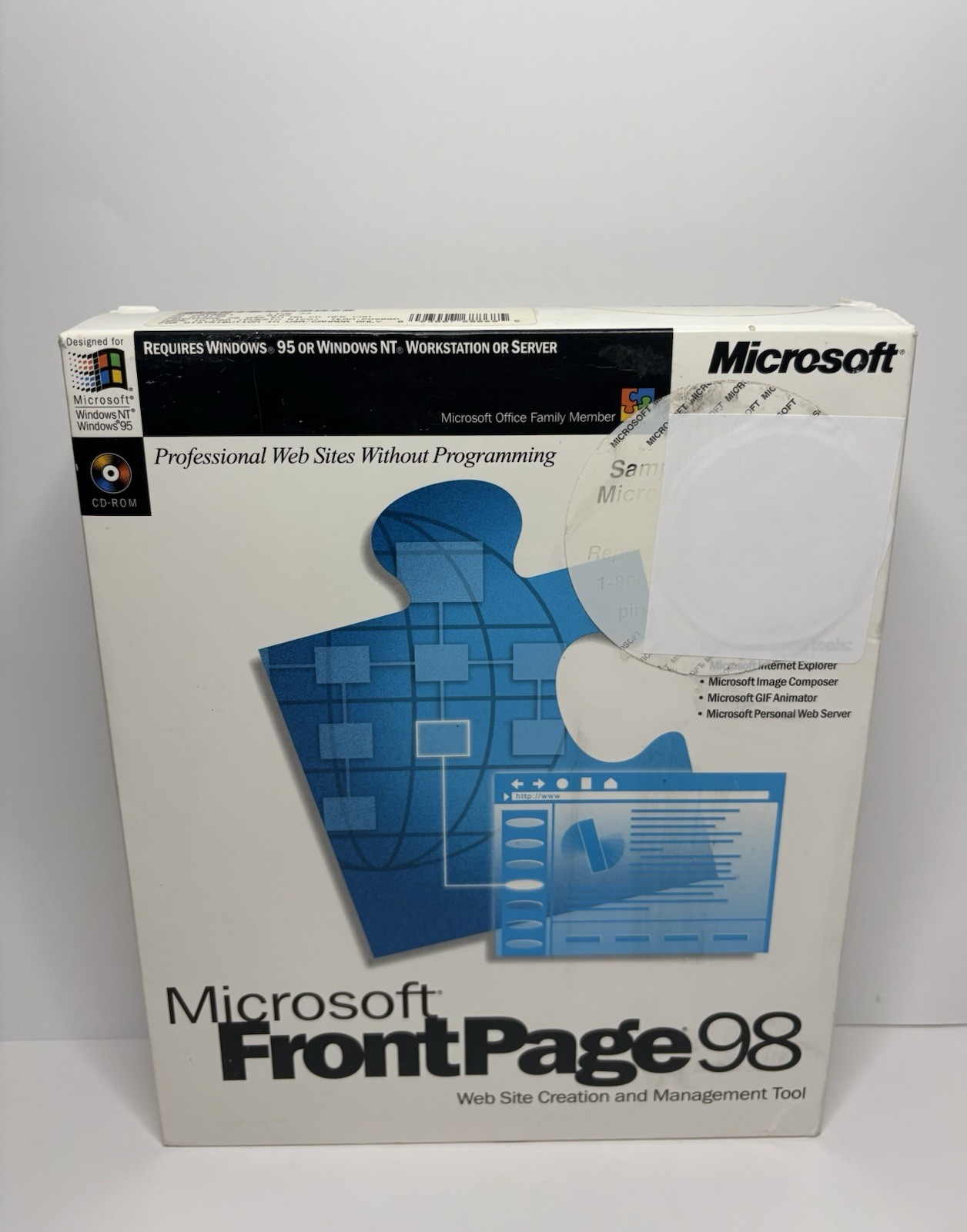 Microsoft FrontPage 98 Academic Web Site Creation Management Tool -Sealed