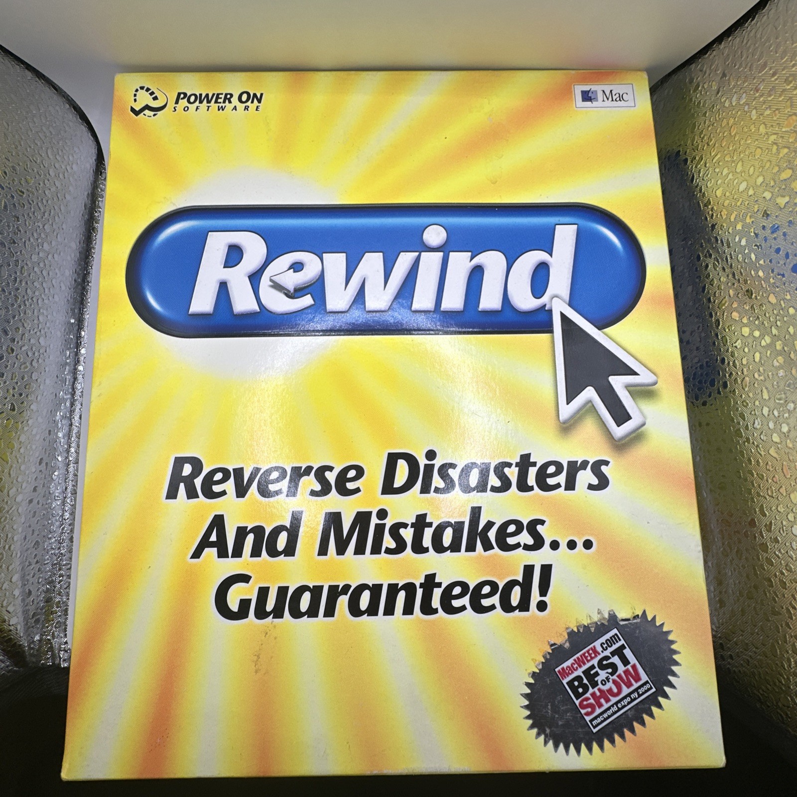 Power On Software Rewind for Mac – Sealed – Vintage Classic Mac OS Box Wear