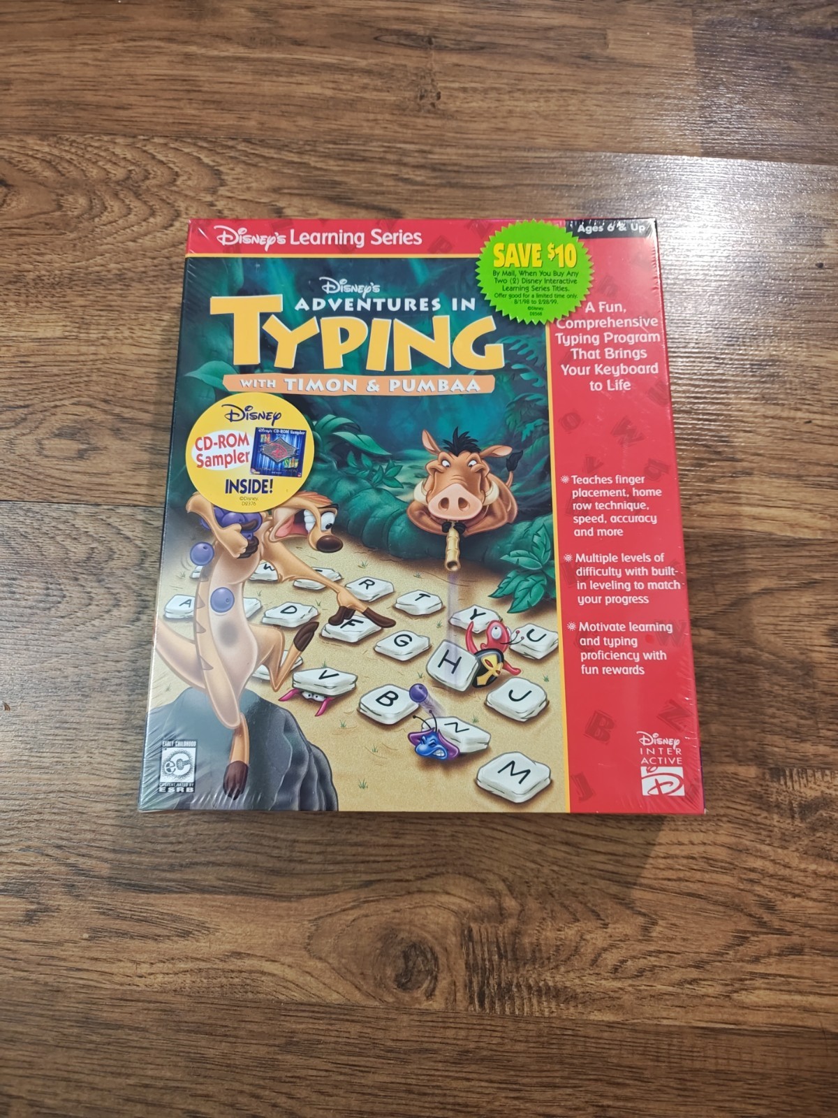 NEW VTG 90s Windows 95 PC Disney’s Adventures in Typing With Timon & Pumbaa