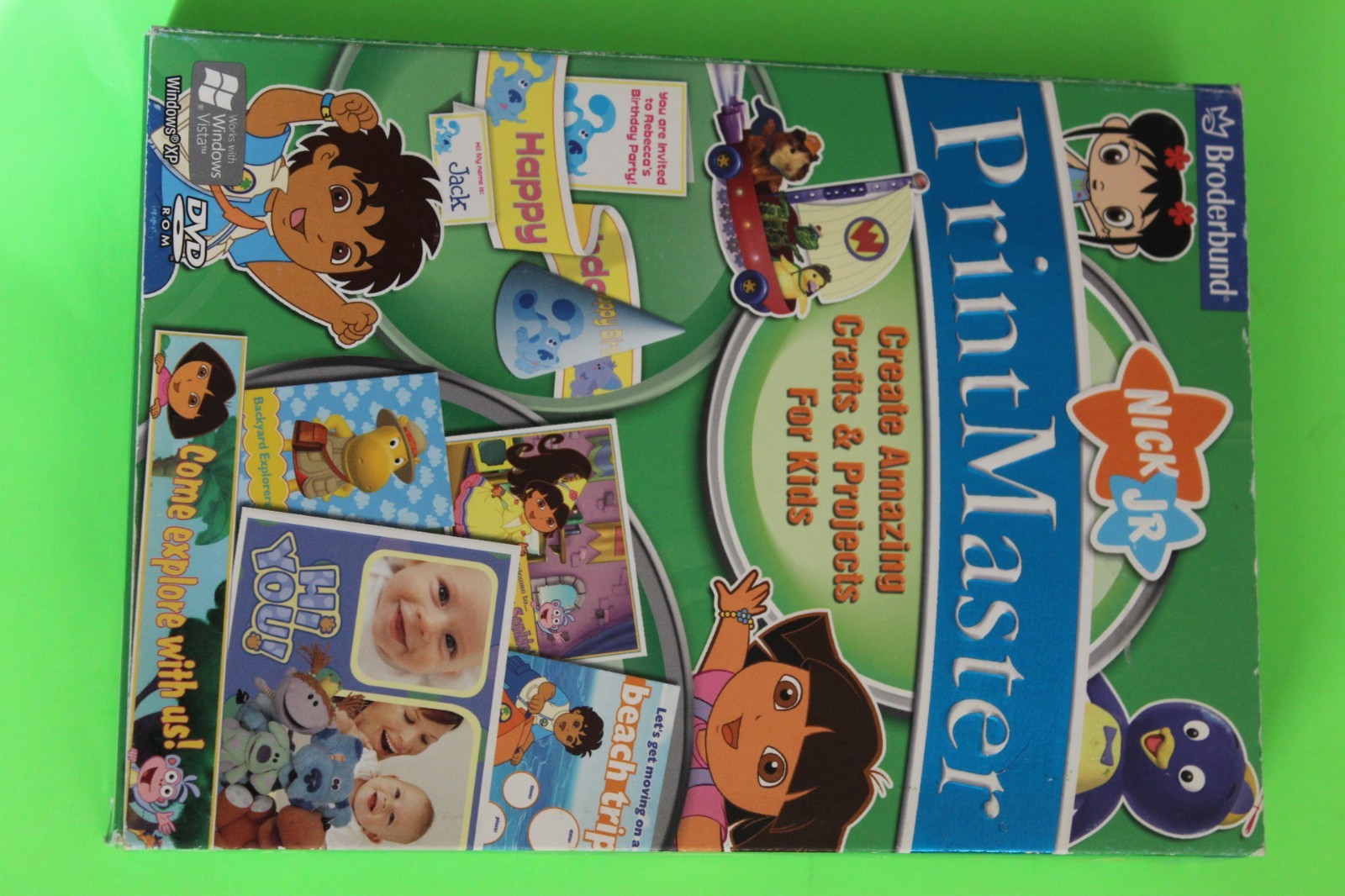 Broderbund Print Master Nick Jr. Edition Printmaster Graphic Design Software NEW