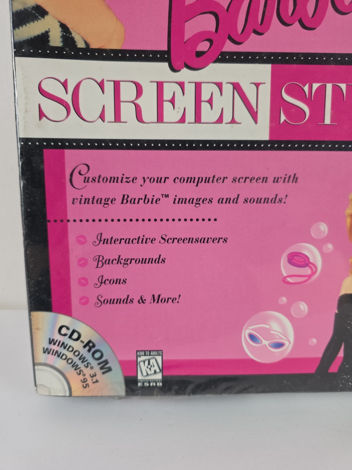 New W/issues VTG 1994 1996 Barbie Screen Styler CD ROM Windows 3.1 Windows 95