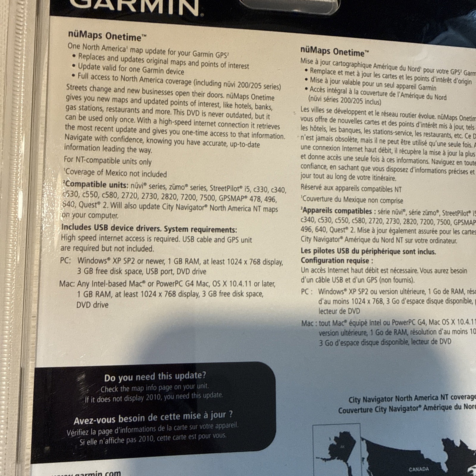 Garmin nuMaps GPS Navigation Lifetime Maps Card Nuvi Zumo – NEW Sealed
