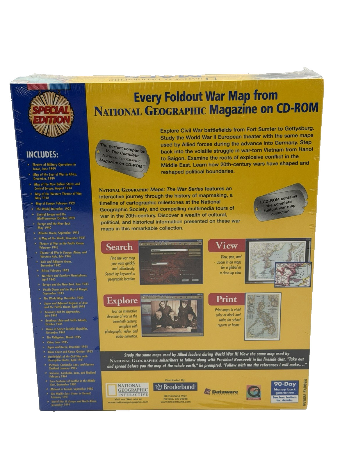National Geographic Maps The War Series – Special Edition PC CD-ROM New Sealed