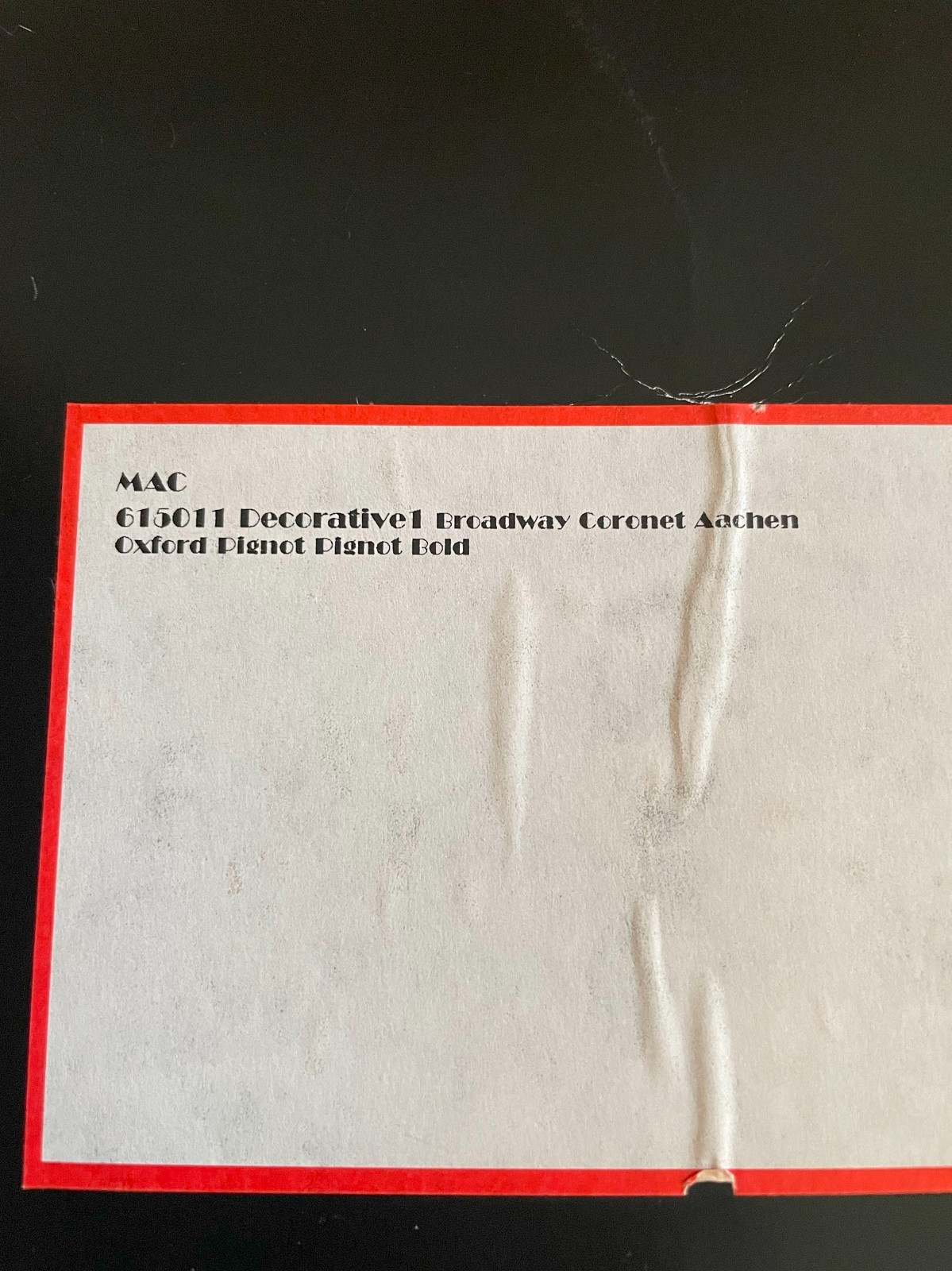 AgfaType Decorative 1 Mac Font Floppy 615011 Vintage Macintosh DTP
