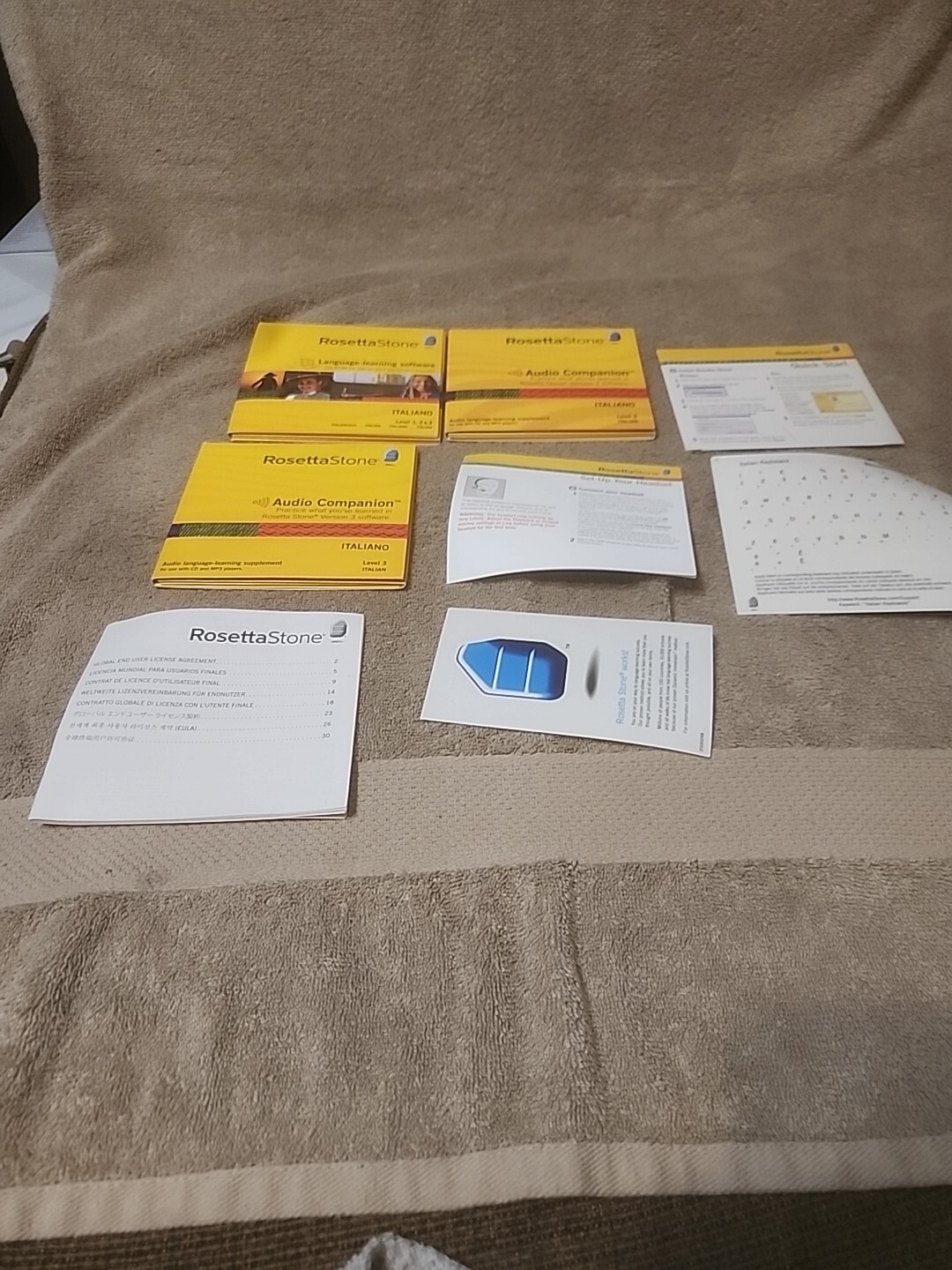 Rosetta Stone Italian Level 1-3 Version PC Language Learning Discs 2010