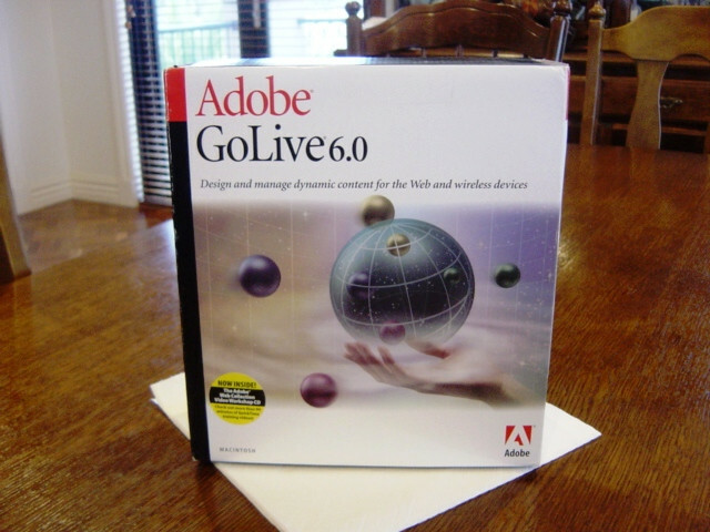 ADOBE GOLIVE 6 (MAC ONLY – MacOS 7.x – MacOS 10.5) – (OPEN BOX) – (NEW)