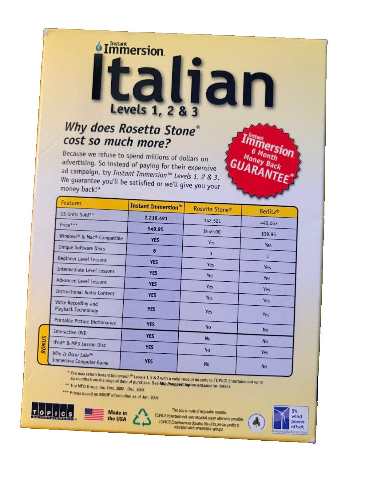 Topics Entertainment Instant Immersion Italian Levels 1, 2 & 3 9 CD Set PC & MAC