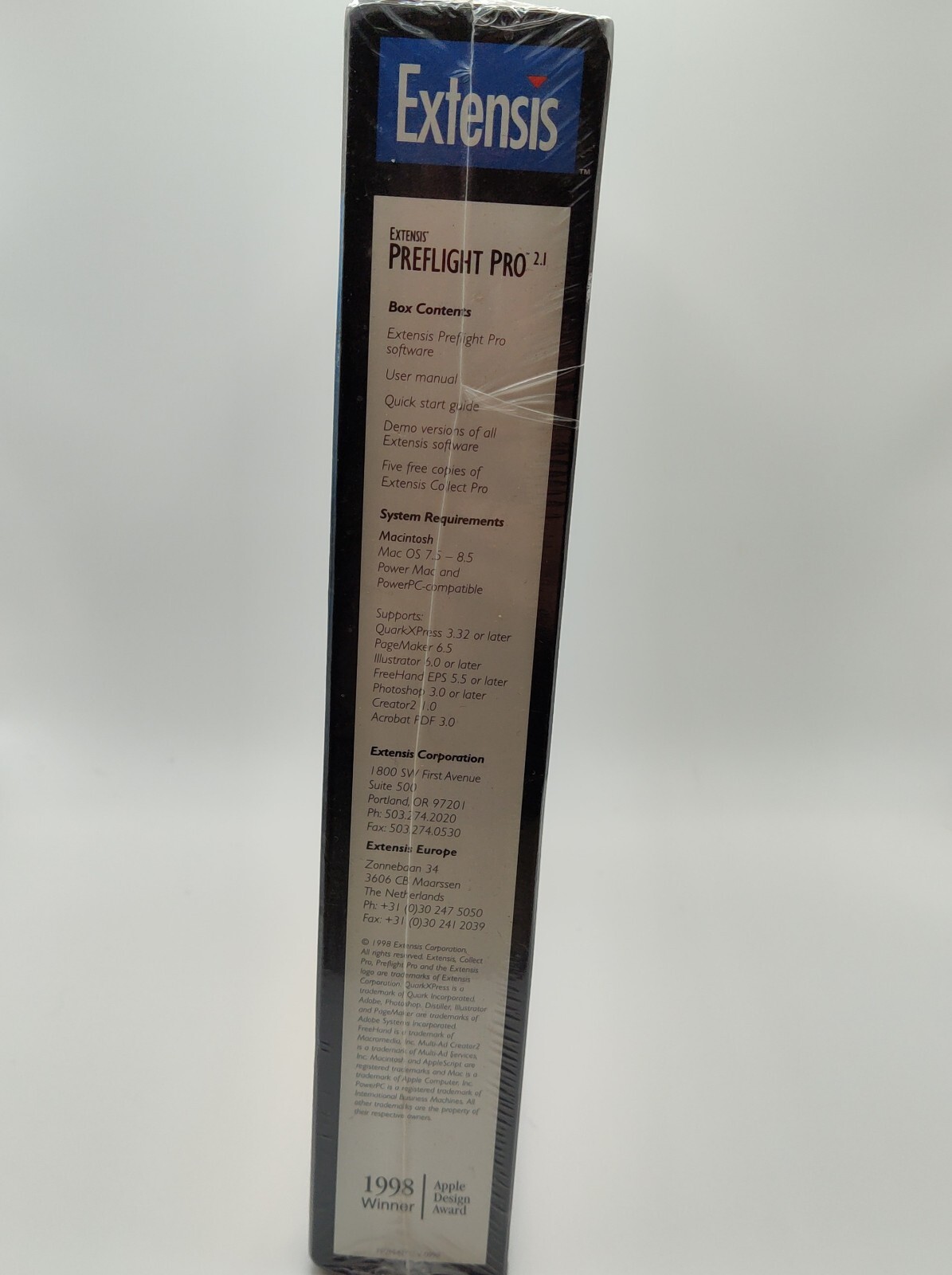 Rare Brand New Sealed 1988 Extensis Preflight Pro 2.1 Package Collectible