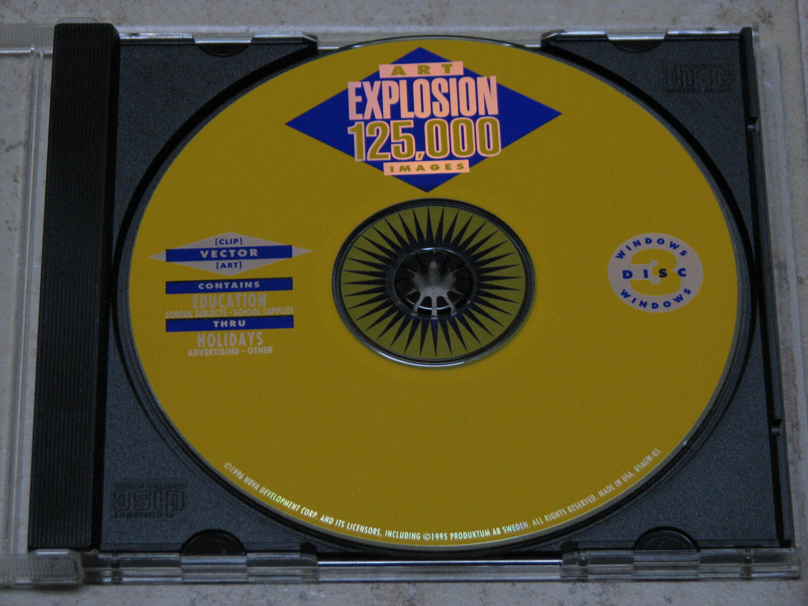 Image Gallery – 125K DRM-Free Images, Fonts, Symbols – Art Explosion (PC, 1996)