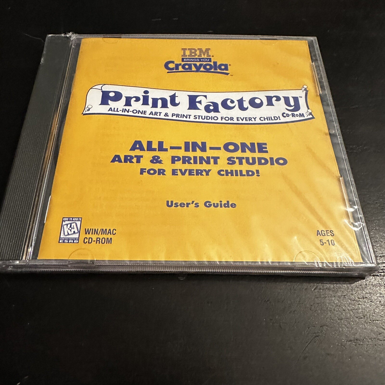 IBM Crayola Print Factory CD ROM All in One Art Print Studio NEW SEALED