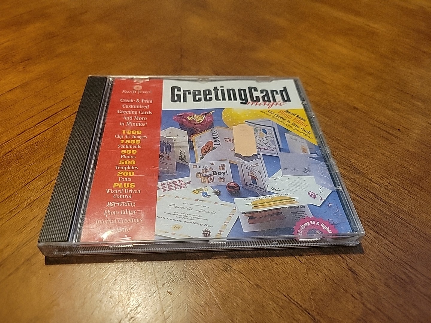 Swift Greeting Card Magic Windows 95 PC CD ROM – TESTED WORKS!