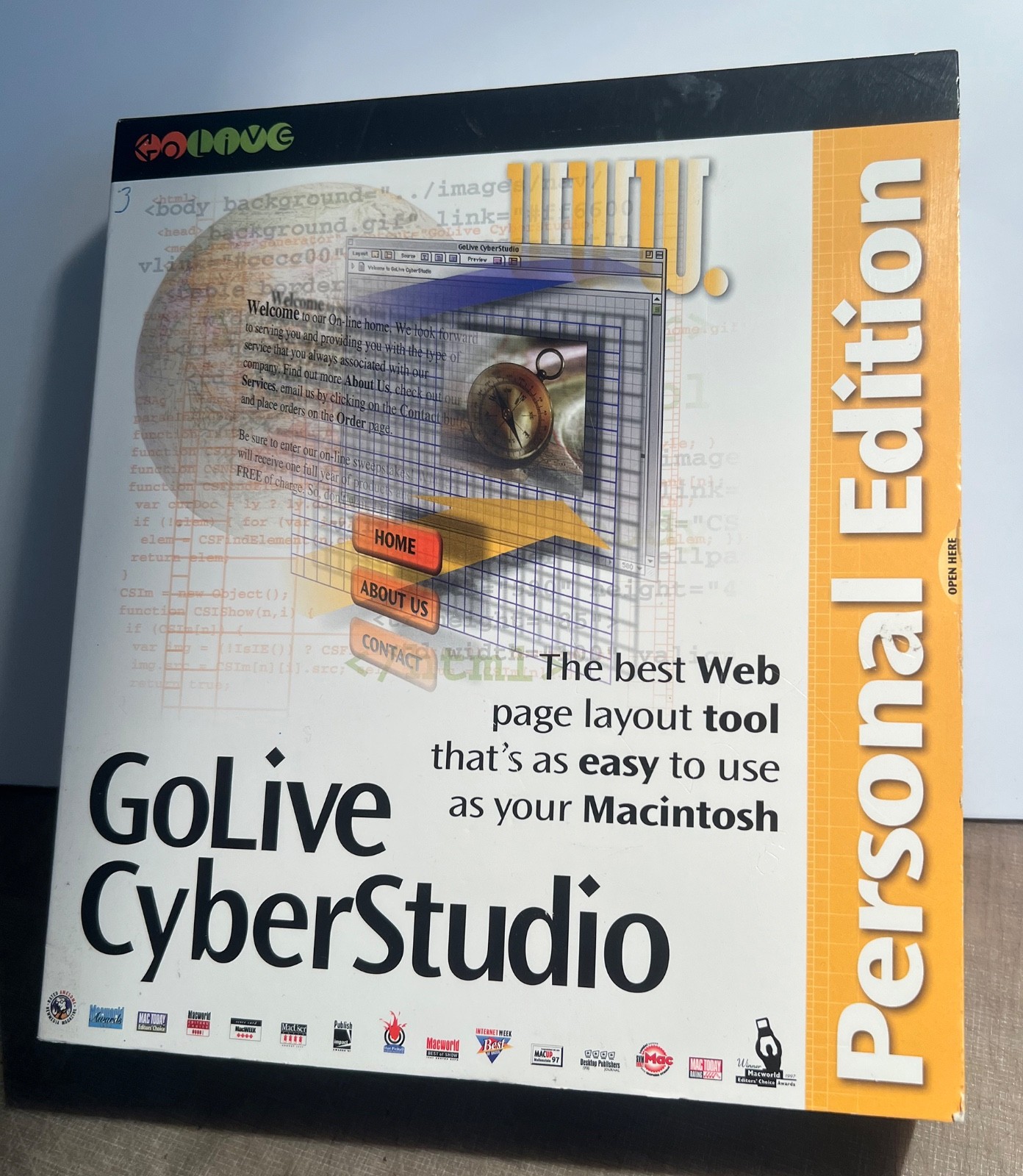 GoLive Cyberstudio Personal Edition, Vintage 1998 for Macintosh