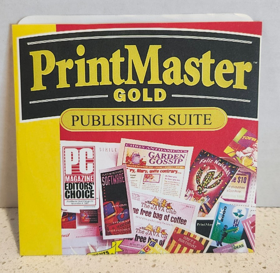 Printmaster Gold Publishing Suite 2001 Vintage Windows 95 / 98