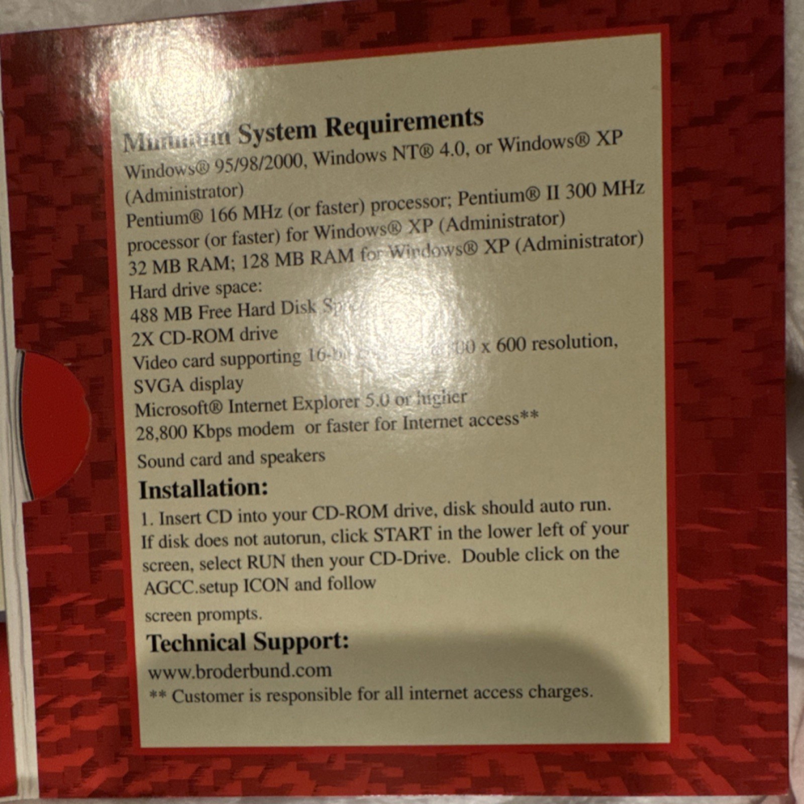 Broderbund CreataCard Select 6 DTP Software CD for Windows 95/98/Me/2000/XP