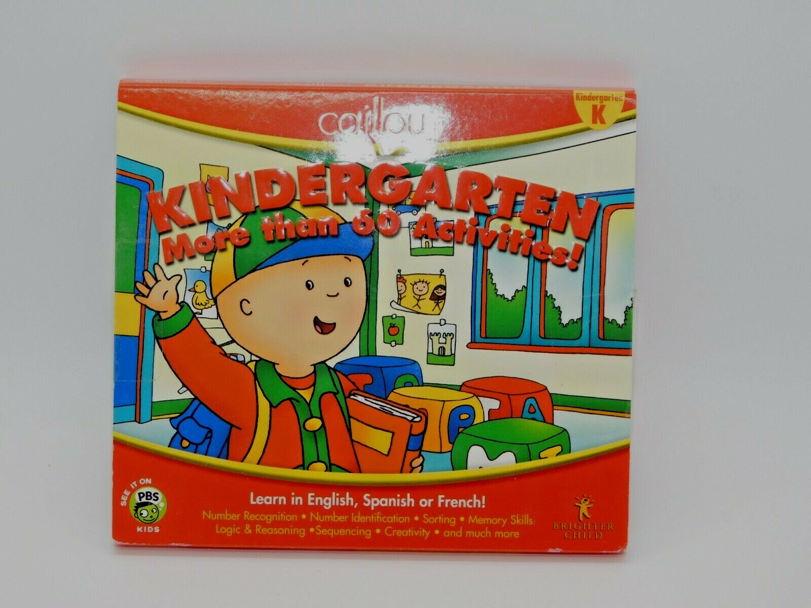caillou Kindergarten Learn in English, Spanish or French