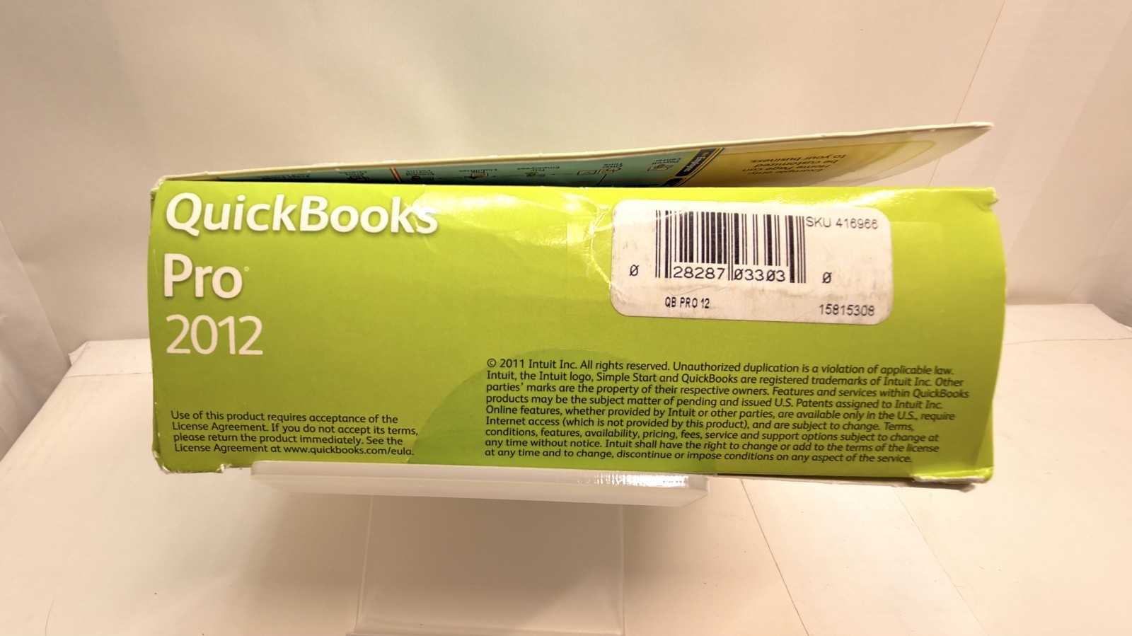 Intuit QuickBooks Pro 2012-Sm. Bus. Accounting Software W/Key-Full Retail Vers.