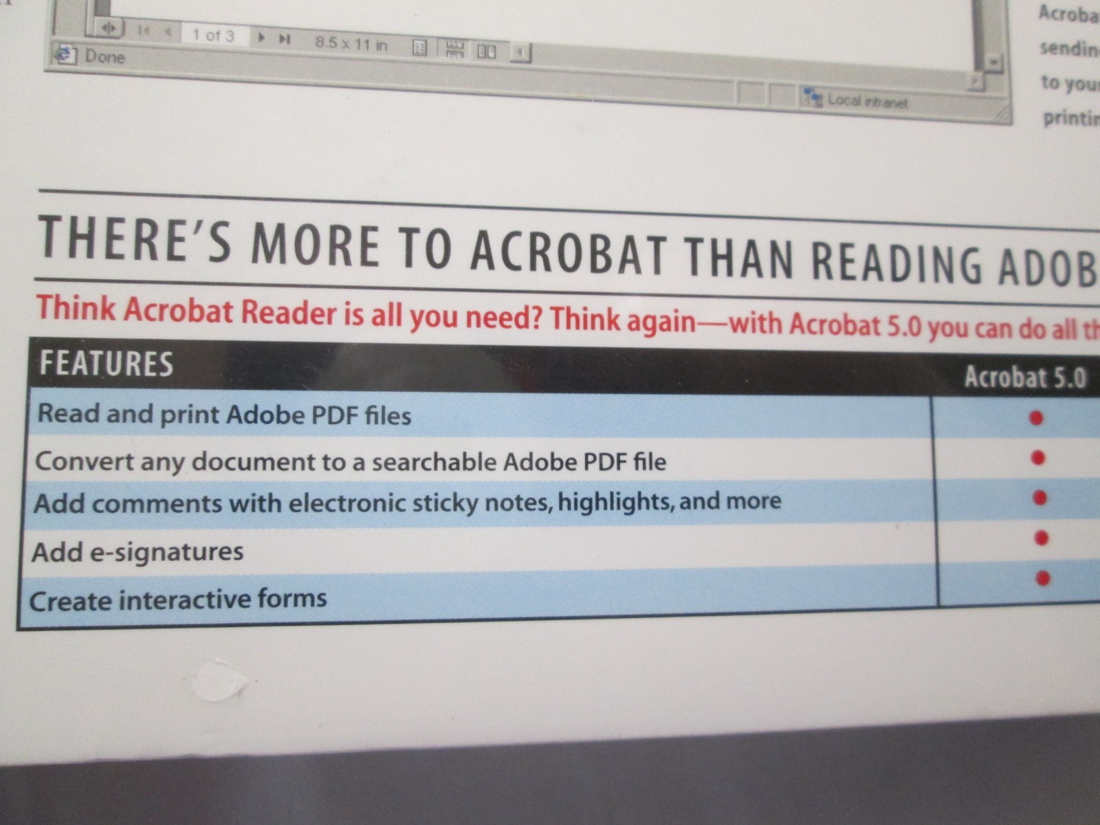 Adobe Acrobat 5.0 Update for Windows New Sealed in Box
