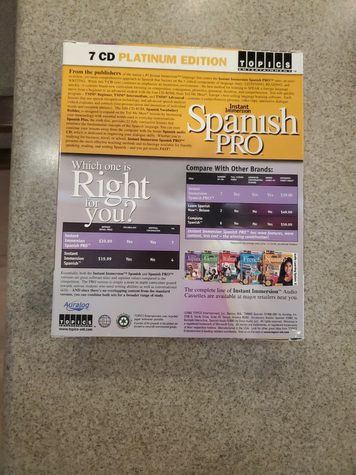 Vintage Software Lot of 5 Packages -Spanish, Website, Landscape, CD Labeling, 3D