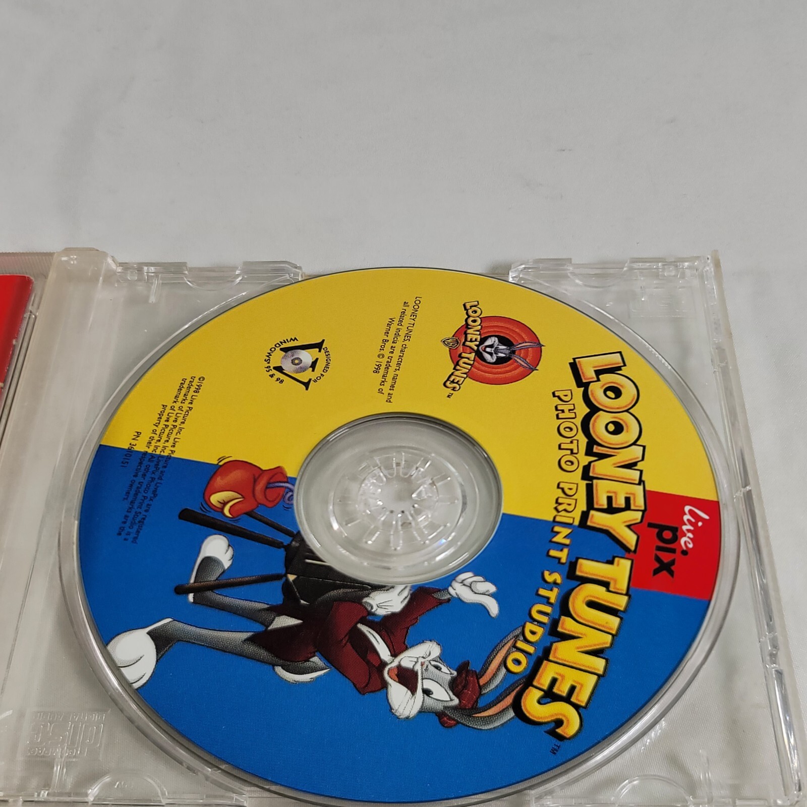 Vintage Looney Tunes Photo Print Studio 1998 PC Computer Software Warner LivePix