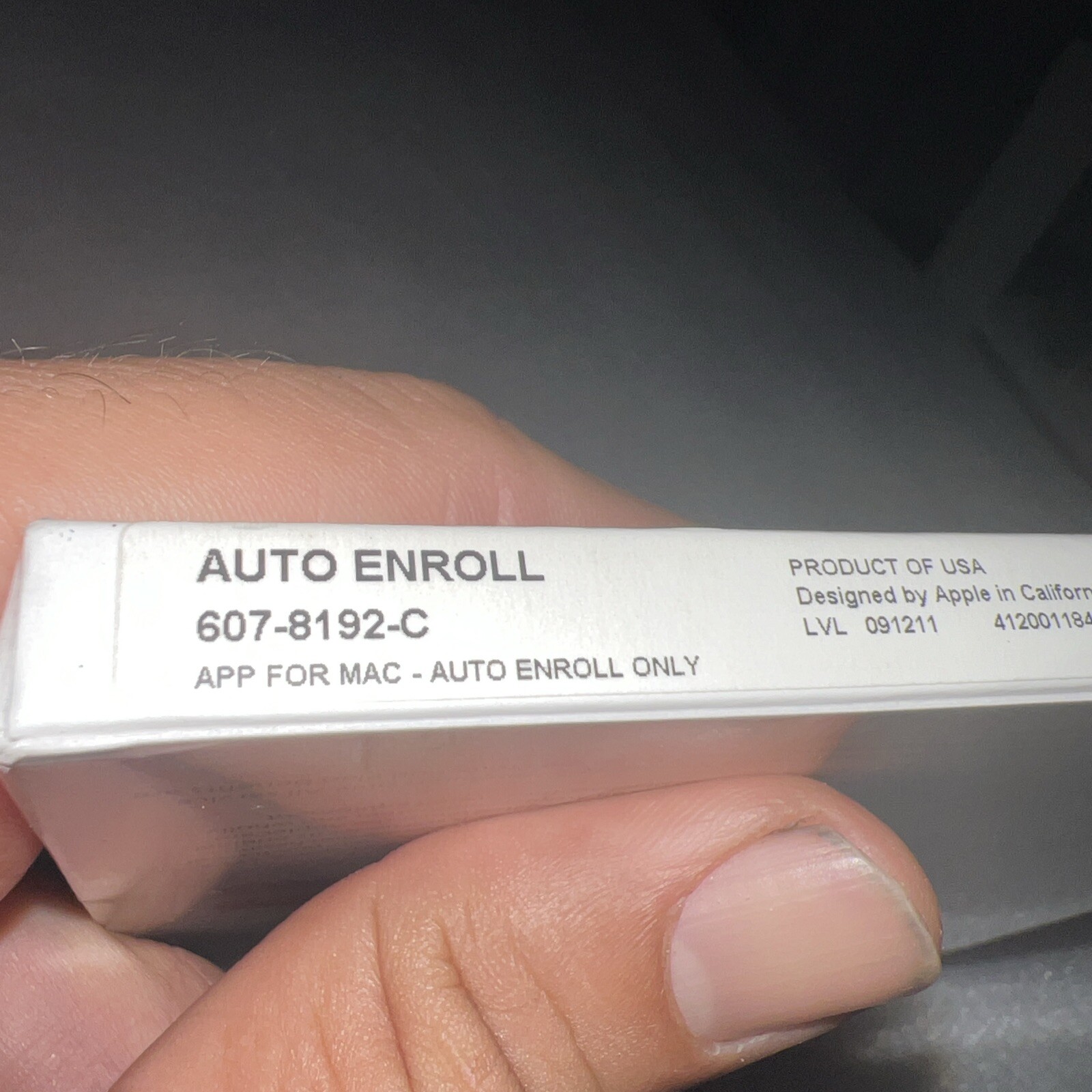 Apple Care Protection Plan Auto Enroll 607-8192-C Brand NEW Sealed Unopened