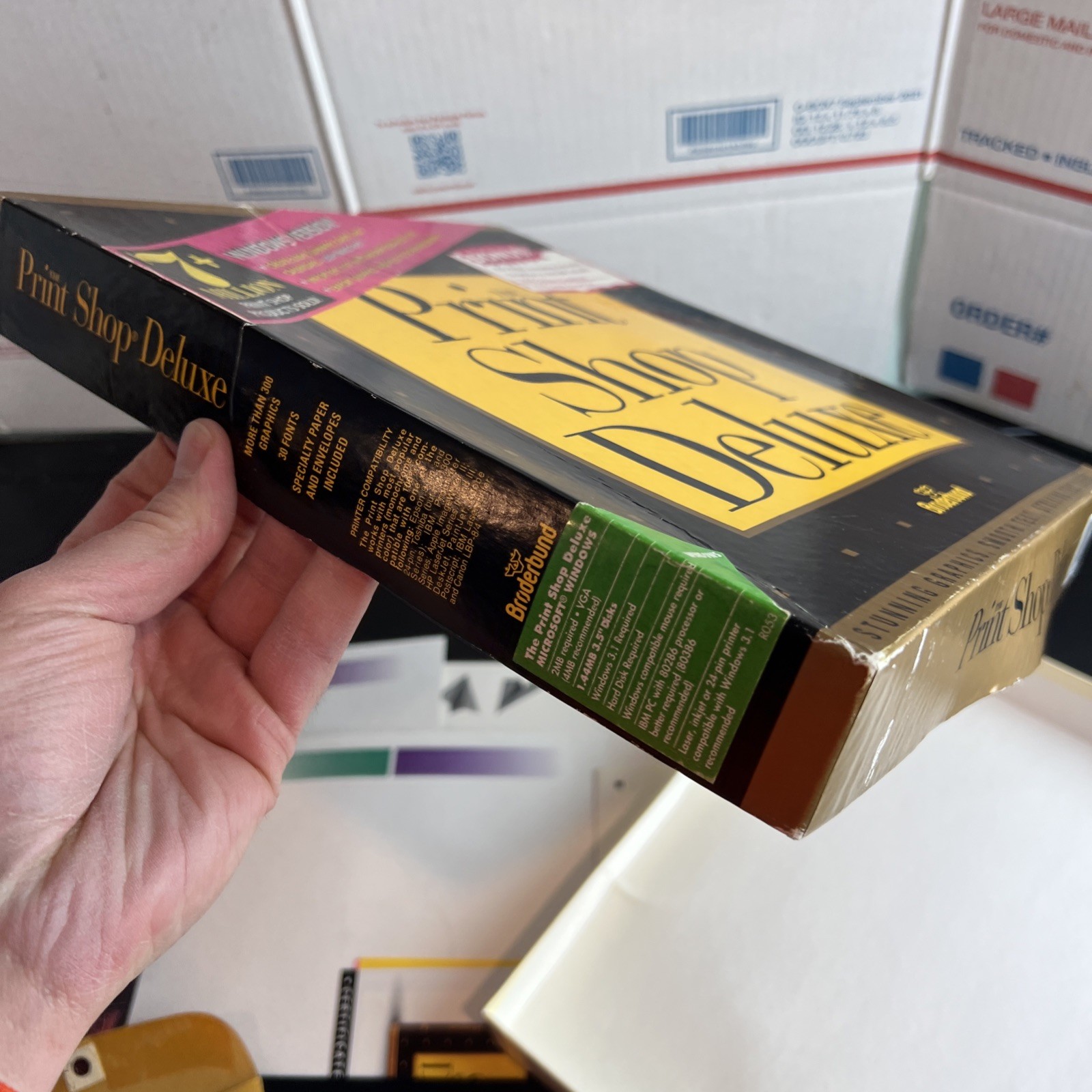 Broderbund THE PRINT SHOP DELUXE and Companion For Windows PC BIG BOX 3.5 Disk