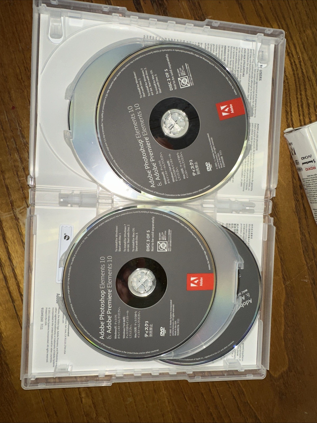 Adobe Photoshop Elements 10 with Adobe Premiere Elements 10 PRE-Owned 5 Discs