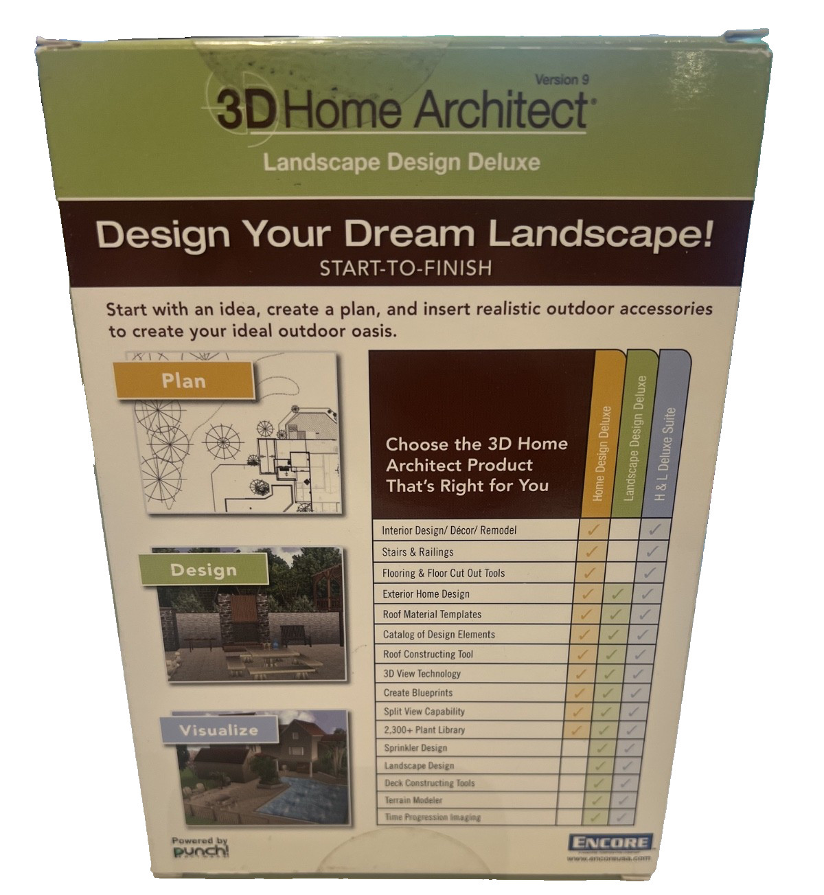 3D Home Architect Landscape Design Suite Version 9 New Sealed dvd-rom NEW pc Mac