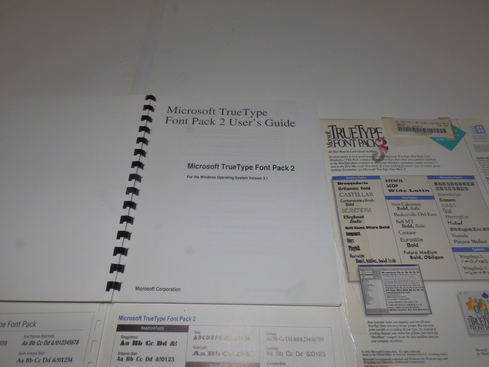 Vintage Software – Microsoft TrueType Font Packs 1 & 2 for Windows v1.00