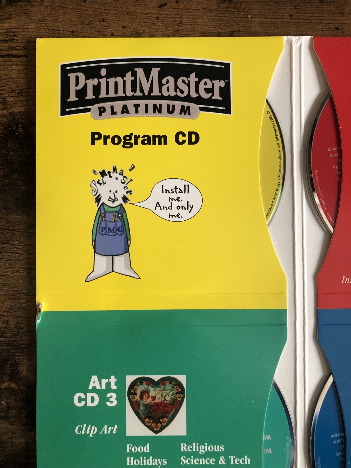 PrintMaster Platinum ‘97 6 CD’s (Program, Original, Clip Art, Photographs)