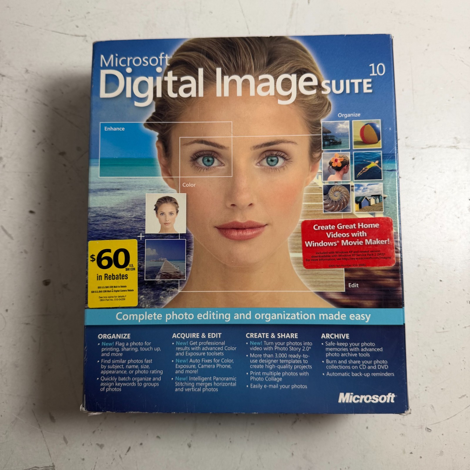 Microsoft Digital Image Suite 10 Software Package for Photo Editing – Sealed