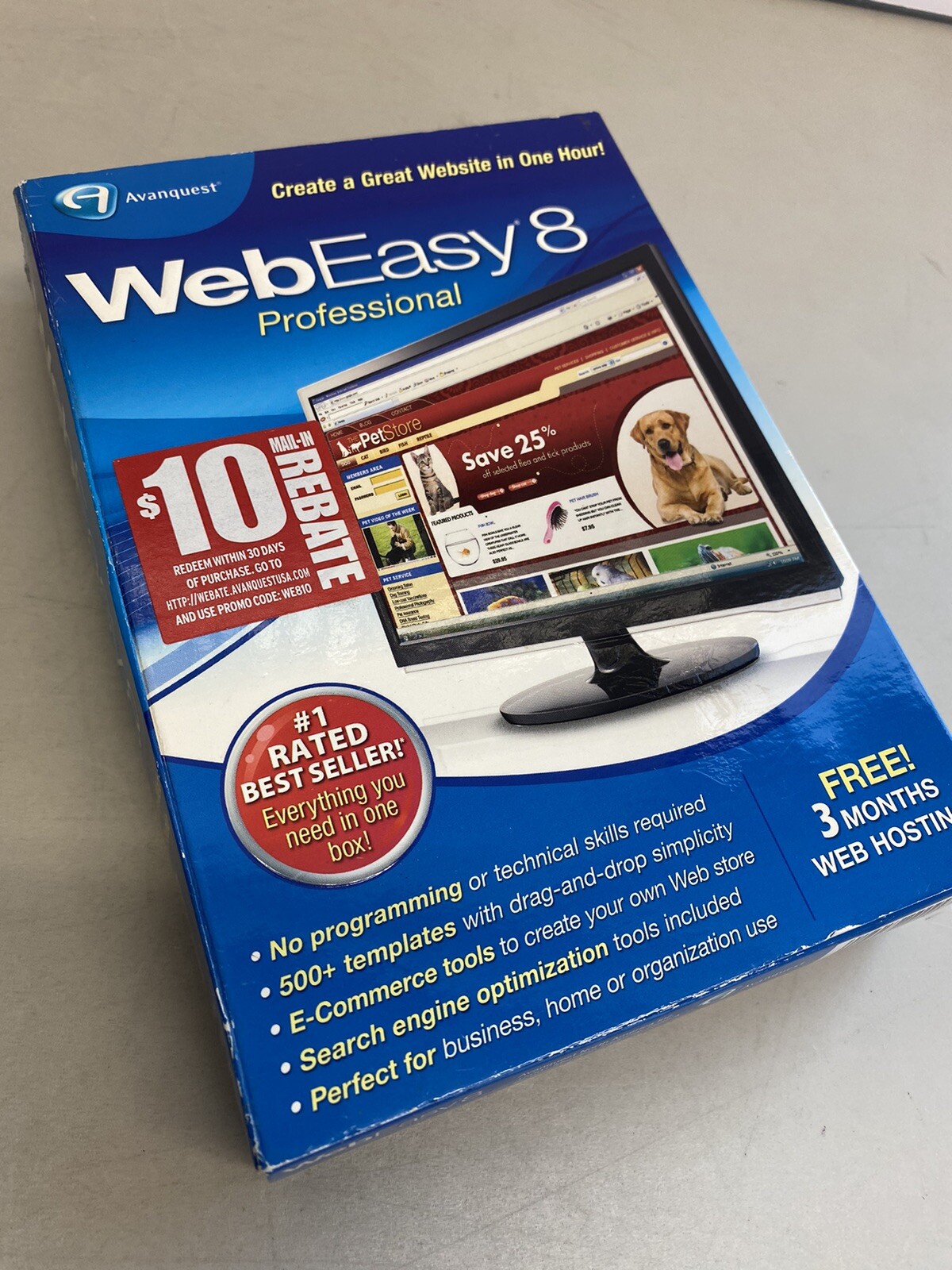 Avanquest WebEasy 8 Professional – Full Version for Windows. Sealed