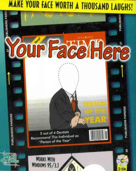 Your Face Here PC CD hilarious place face on graphic art works photo masks edit