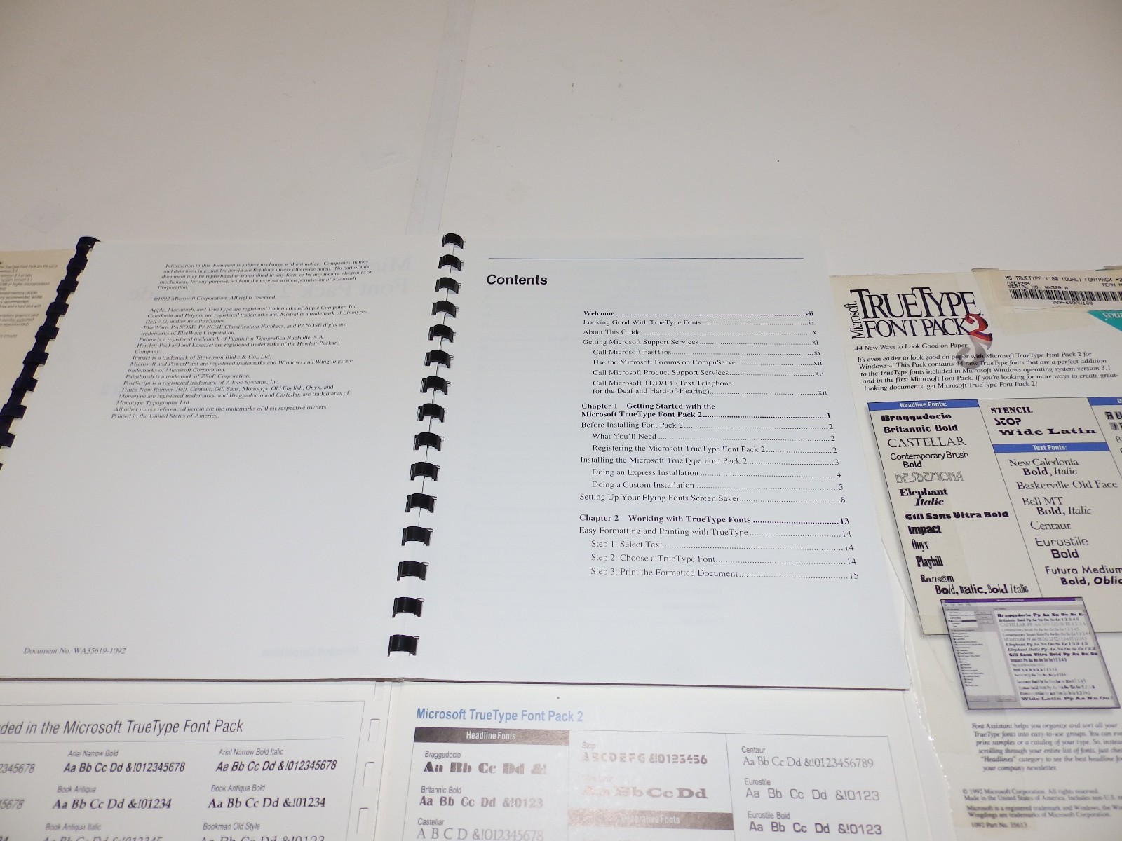 Vintage Software – Microsoft TrueType Font Packs 1 & 2 for Windows v1.00
