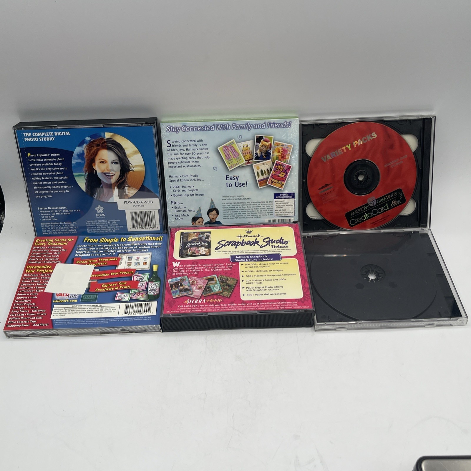 Windows 95 Art Lot PC CD-ROM Software Creative Hallmark Cards & Photo Studio