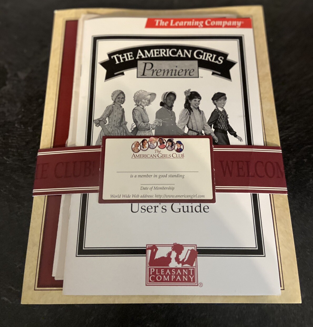 The American Girls Premiere Metal Tin With User Guide Handbook Hat CD & More